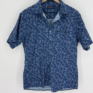 Fish Hippie Rowe Printed Short Sleeve Woven Button Up Men’s Medium